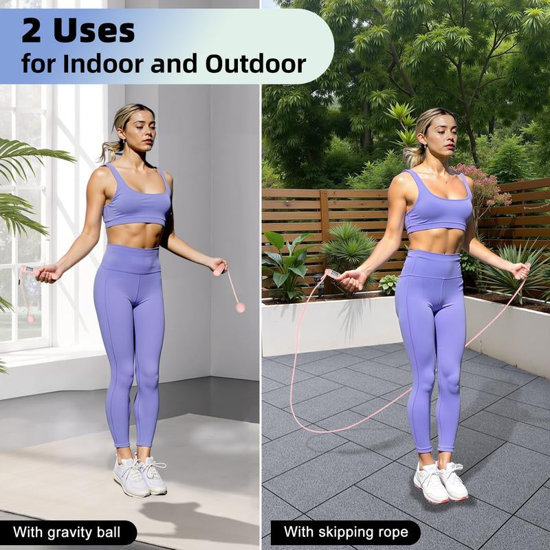 MOKO Cordless Jump Rope, Weighted Jump Rope with Counter, Jump Ropes for Fitness, Smart Skipping Rope for Crossfit, Gym, Burn Calorie, At-Home-Workout for Women Men Adult Kids